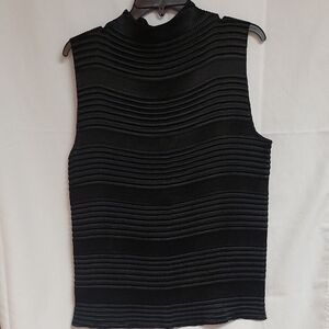 Liz & Me Black Ribbed Tank Top